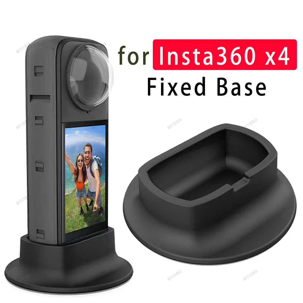 Silicone Desktop Base for Insta360 X4 Silicone Non-Slip Stand Base Holder Len protective Cover For Insta 360 X4 Accessories