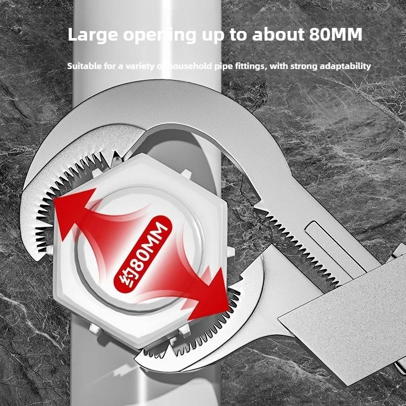 Multi-Functional Adjustable Sink Wrench - Open End Spanner for Faucet, Bathroom, and Sink Pipe Repair