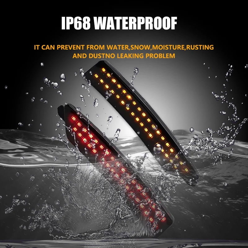 أضواء عاكسة للعلامات الجانبية لـ 2024 2025 Ford Mustang Gen7/S650، أضواء علامة المصد الأمامي والخلفي #5