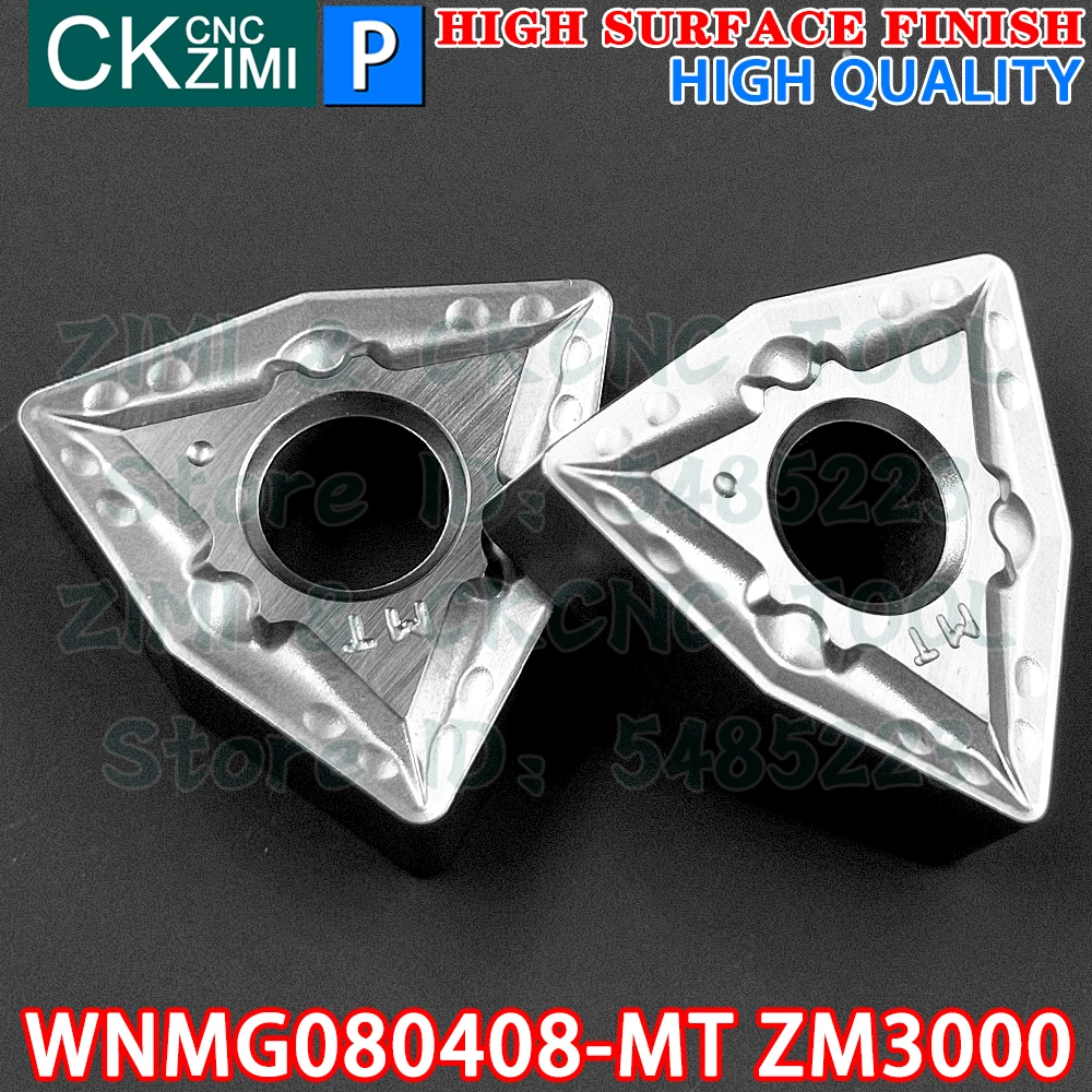WNMG080408-MT ZM3000 WNMG 080408 MT wkładki z węglika Cermet toczenie wkładki narzędzia CNC wykończenie tokarka metalowa narzędzia WNMG 0804 do stali