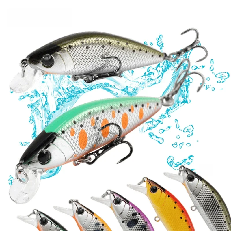 Leurre méné coulant en plastique dur, appât Élidéal pour la pêche au bar, au brochet ou à la carpe, jerkbait japonais, 50mm, 4.8g, 1 pièce