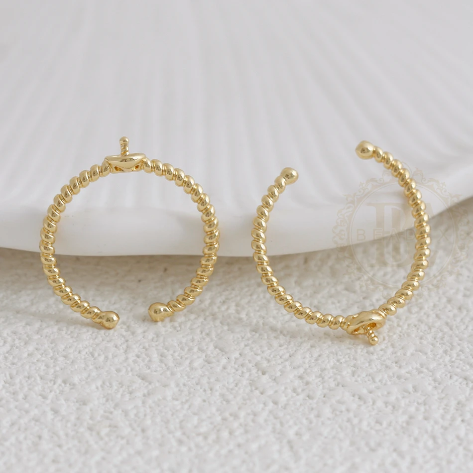 DIY Supply-One Piece Premium Plated Brass Ring Base - Finger Ring with Setting - 22.4x1.5mm (4922C-5)
