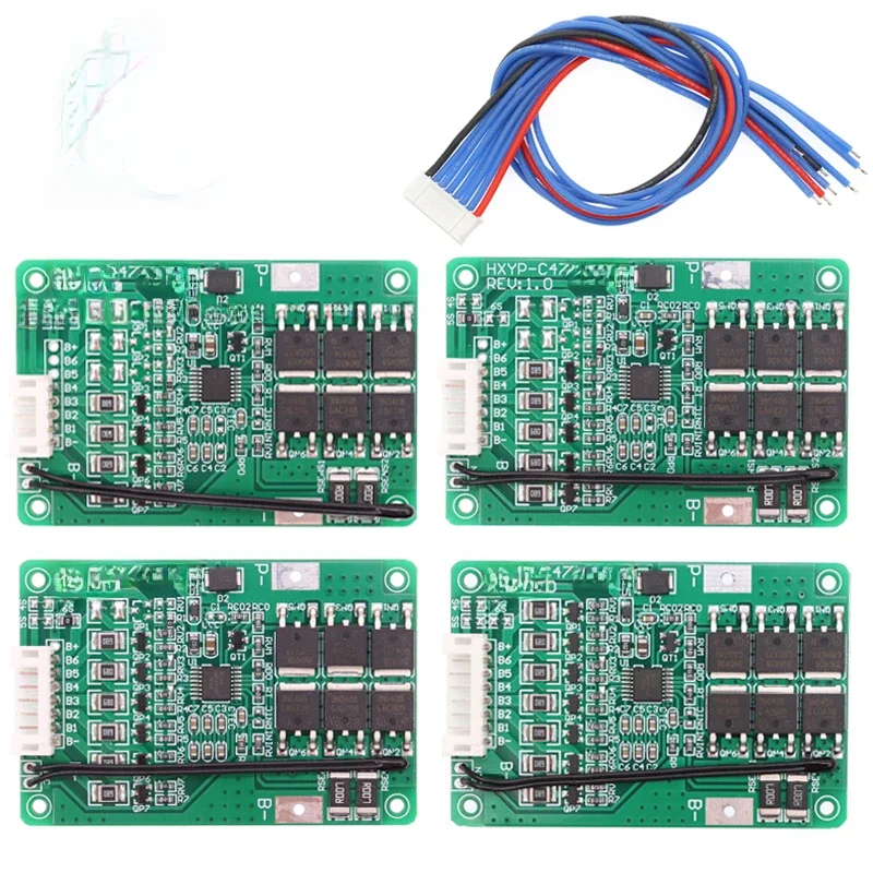 BMS 4s/5s/6s/7s 16.8V 21V 20A 18650 Li-ion Lmo, panneau de Protection de chargeur de batterie au Lithium ternaire, Protection d'équilibre et de température
