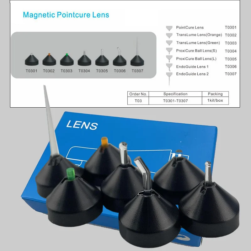 

Dental Magnetic EndoGuide ProxiCure TransLume Pointcure Lens Curing Light Accessories for use with Cordless curing light