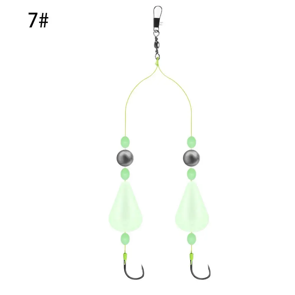 Doppelhaken-Angelvorrichtungen mit Nachtlicht-Design, Doppelte Auftriebskraft & Reverse Bottom Ready Made Pesca Karpfen-Rigs Angelköder