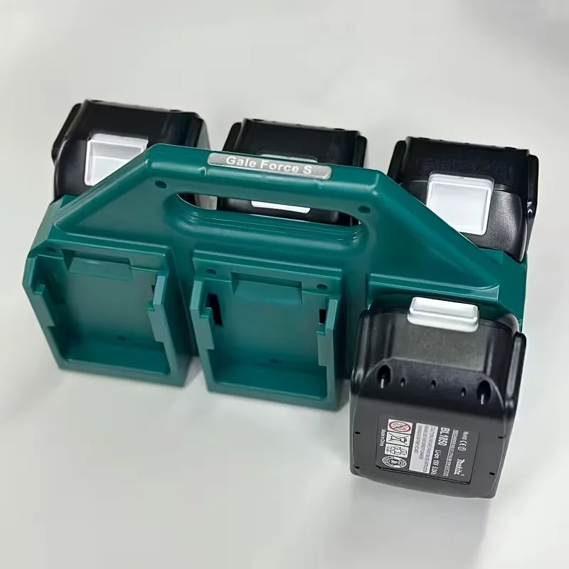 4/6-Slot Durable Battery Storage Case Compatible for Makita 14V/18V Lithium-Ion Tools, Sturdy Design for Makita Batteries