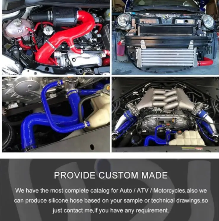 For Alfa Romeo 147 156 GT 1.9 JTD Turbo Upper & Lower To Intercooler Hard Silicone Hose 4Ply Red/Black/Blue/Green 1Pc Or 2Pcs