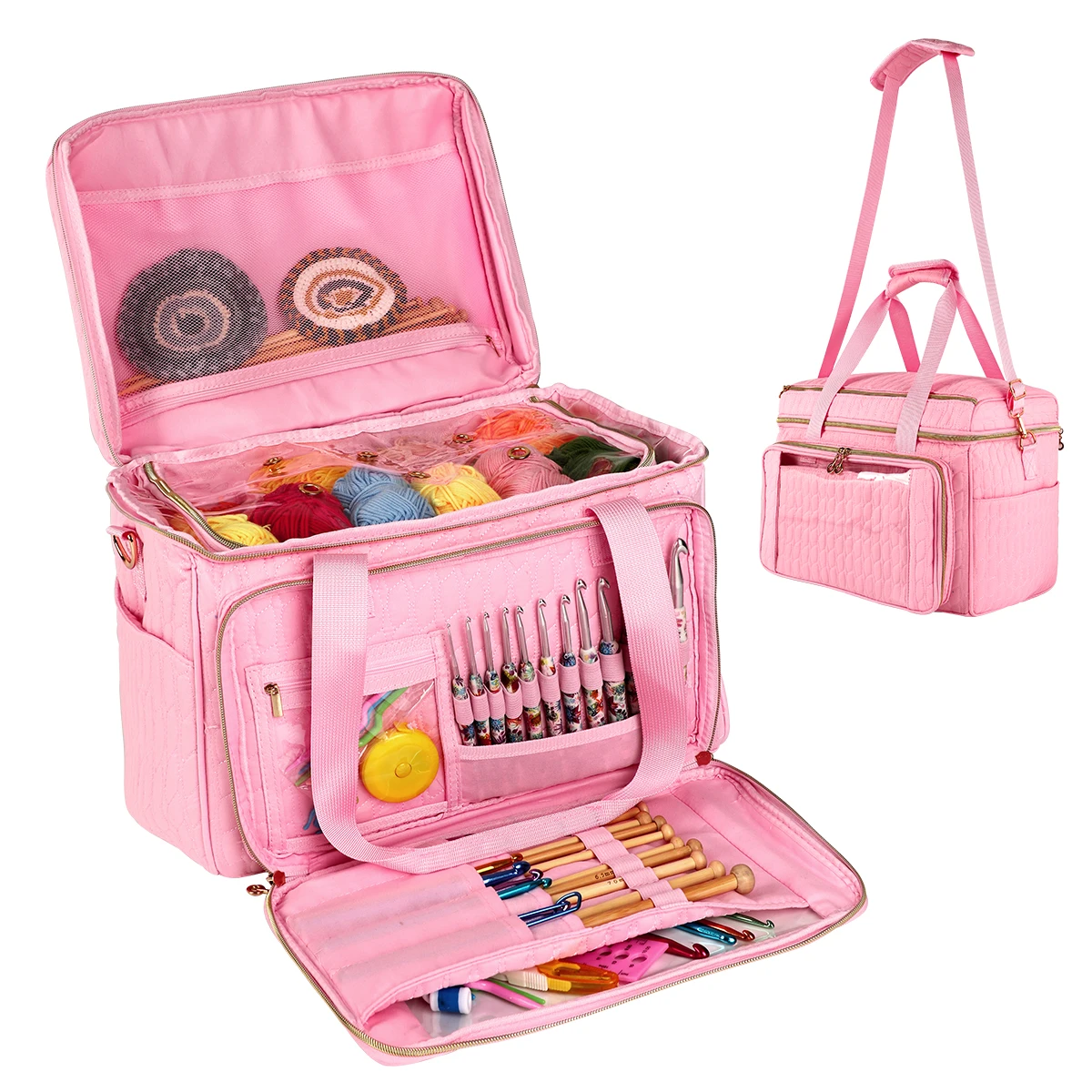 

1 Piece Yarn Knitting Accessory Storage Bag, DIY Tool Organizer, Suitable for Storing Yarn, Crochet Hooks and Accessories