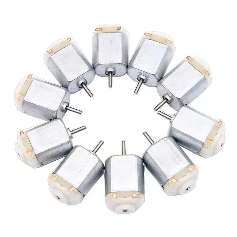 10 sztuk 130 mikro silnik prądu stałego 3 V-6 V 8000 obr./min miniaturowy silnik elektryczny czterokołowy silnik małe DIY zabawki hobby inteligentny samochód — zdjęcie 2