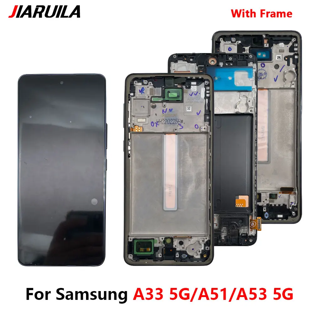 New For Samsung A20 A30 A30s A31 A51 A22 A32 A33 A53 M21 M31 4G 5G LCD Display Touch Screen Digitizer Assembly With Frame