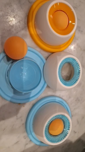Customer review photo for Pet Lick Bowl with Rolling Ball Slow Feeder
