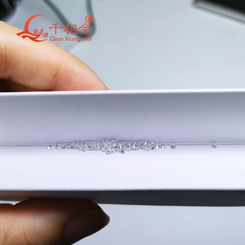 Cena hurtowa 1ct 0.9mm do 3mm mały rozmiar melee moissanite DE biały kolor okrągły kształt laboratorium wyhodowane w kamienie szlachetne luzem pozytywnego wyniku testu