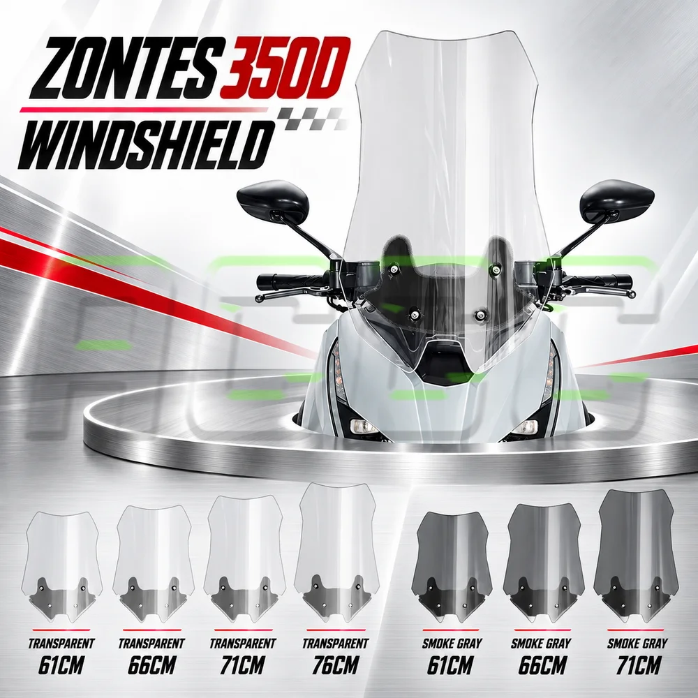 For ZONTES 350D Modified Heightened Windscreen Extended Windshield Deflector for 350d d 350