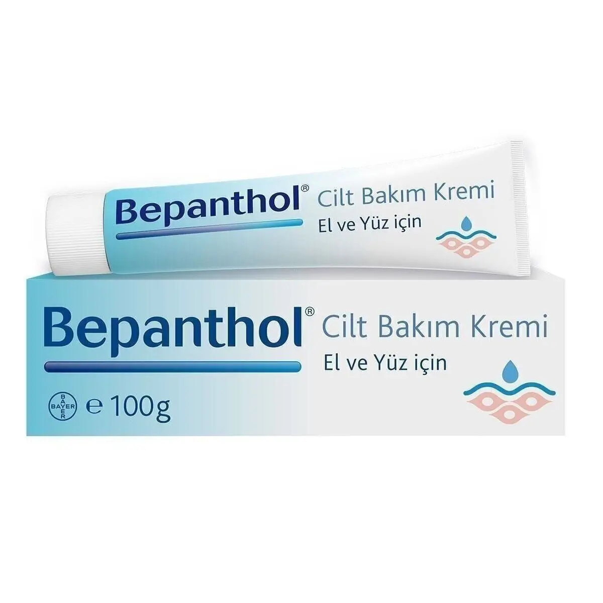 

Bepanthol Skin Care Cream 100 gr Suitable for All Skin Types, Hand and Face Daily Care Moisturizing Anti-Wrinkle