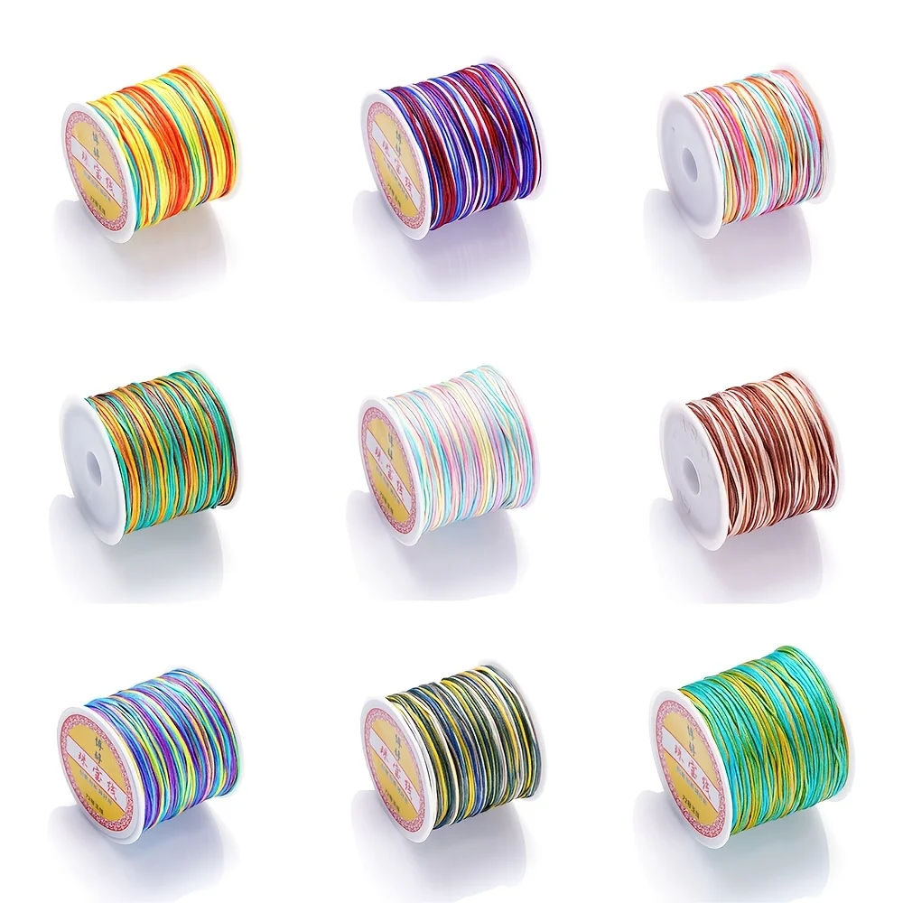 30meters 0.8mm Colorful Nylon Thread Cord Rope Bracelet Braided String For DIY Tassels Beading String Jewelry Making Accessories