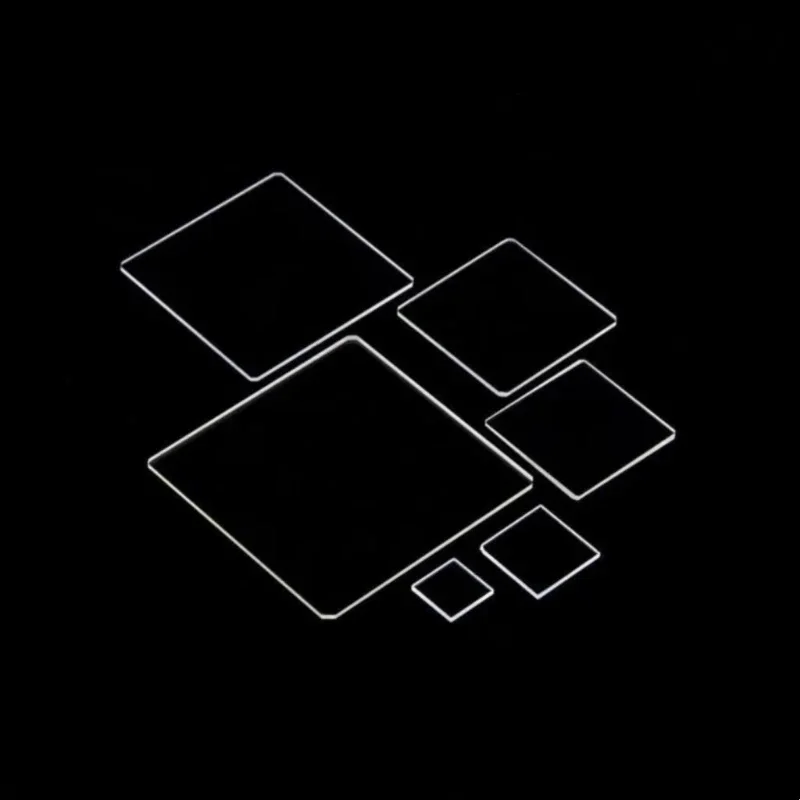 Feuille de verre carrée en quartz ultra-mince, haute température 02/10/2018, acide et alcalin 02/10/2018, JGS2, longueur 6mm-100mm, 2mm