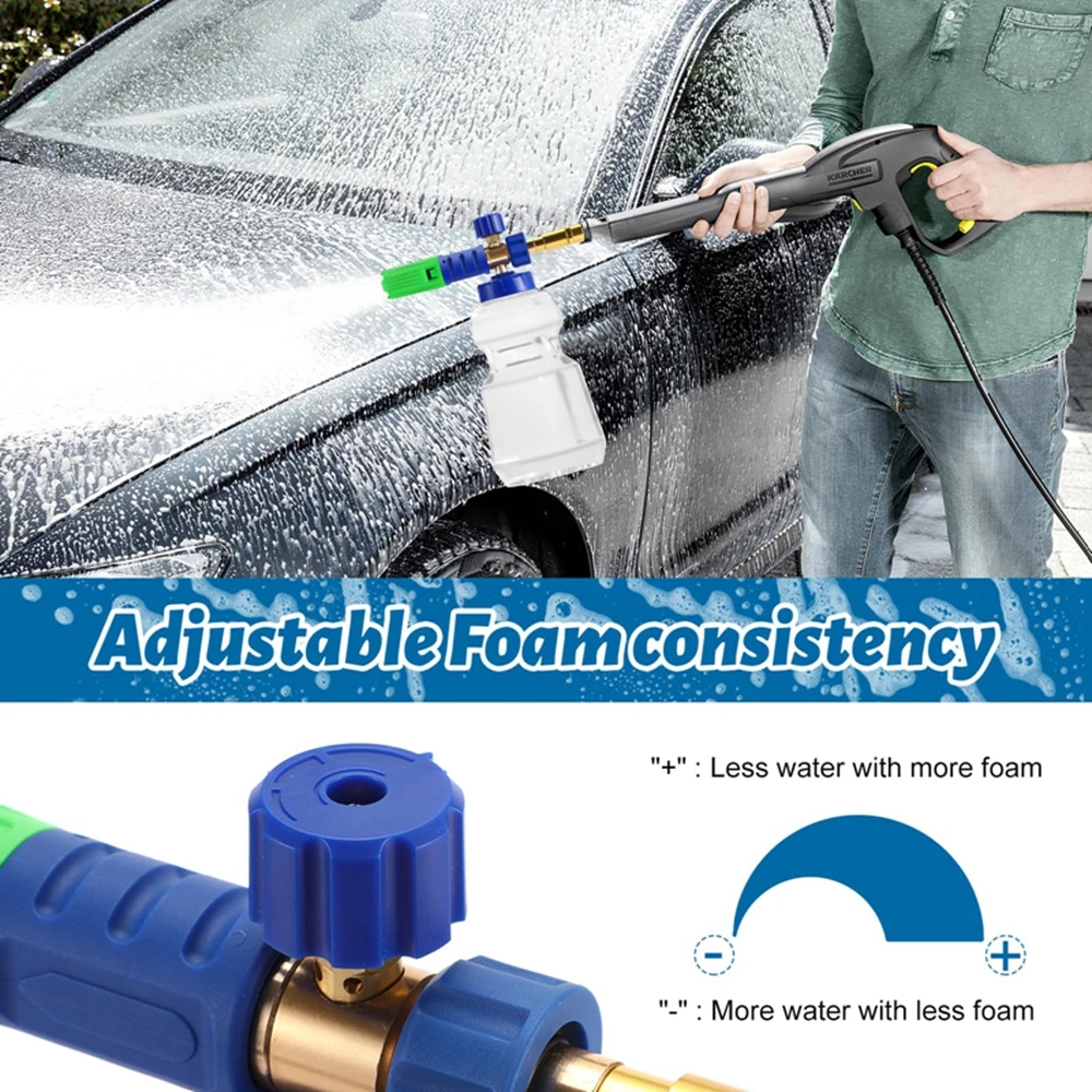 Pressure Washer Foam Cannon 1L Adjustable 1/4\