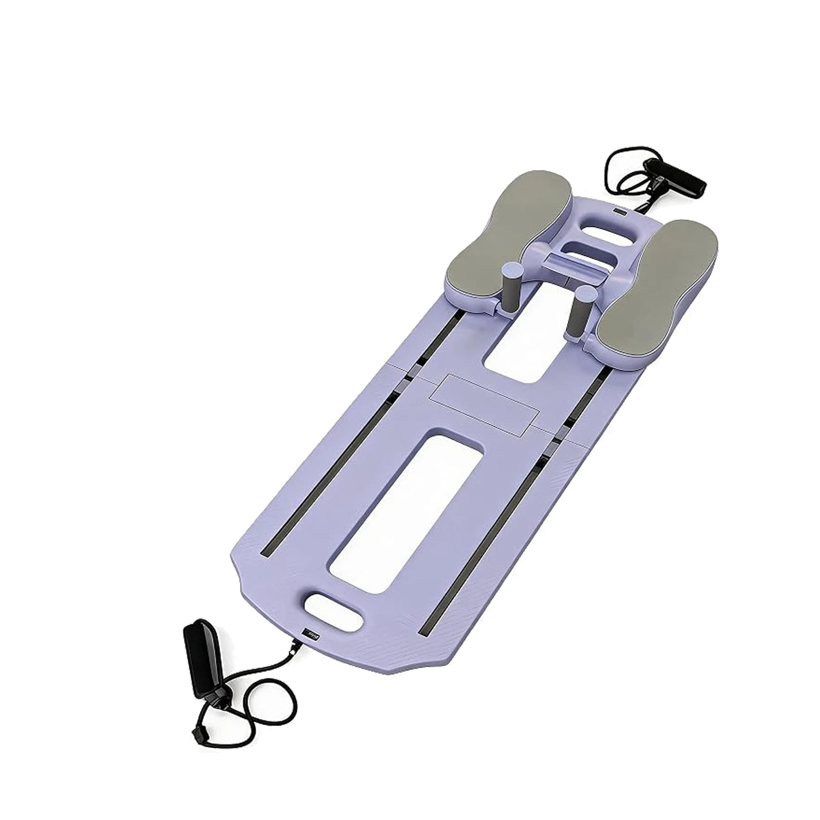 Planche de Pilates pliable Reformer, équipement de fitness multifonctionnel avec corde de résistance et rouleau pour exercices abdominaux ; planche d'entraînement compacte en PP pour exercices du corps entier à domicile ou en salle de sport