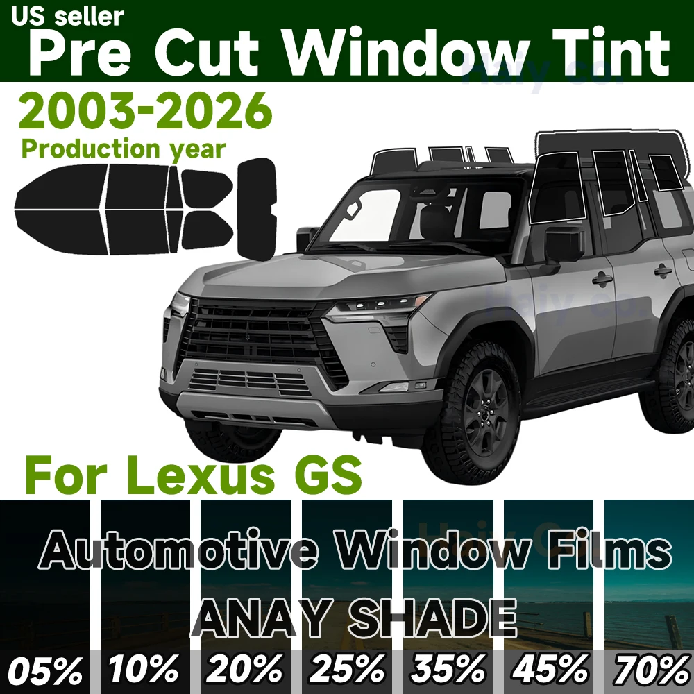 

Window Tint Auto Sticker Sun Uv Blocking Heat 2Ply Window Precut Protector Privacy Black Fashion Films for Lexus Gx 2003-2026