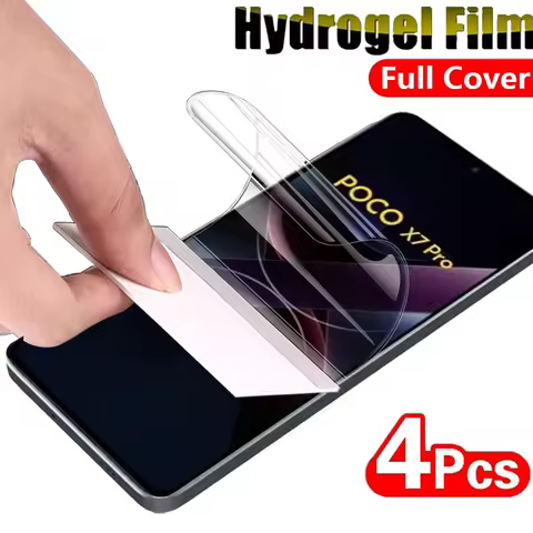 4PCS Hydrogel Film For POCO X7 F7 Pro Ultra F6 X6 M6 X4 X5 M3 M4 5G X3 Pro M5 M5S F4 GT C40 C65 F5 Screen Protector Soft Film