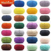 50g 4ply Milk Cotton Knitting Wool Yarn Needlework Dyed Lanas For Crochet Craft Sweater Hat Dolls DIY Knitting Tools