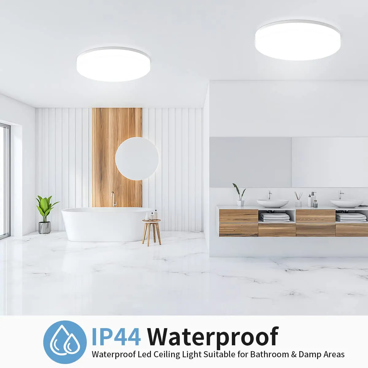 Modern round LED ceiling light neutral white cool white warm white 48W 36W 24W 18W bedroom corridor toilet lighting image 2