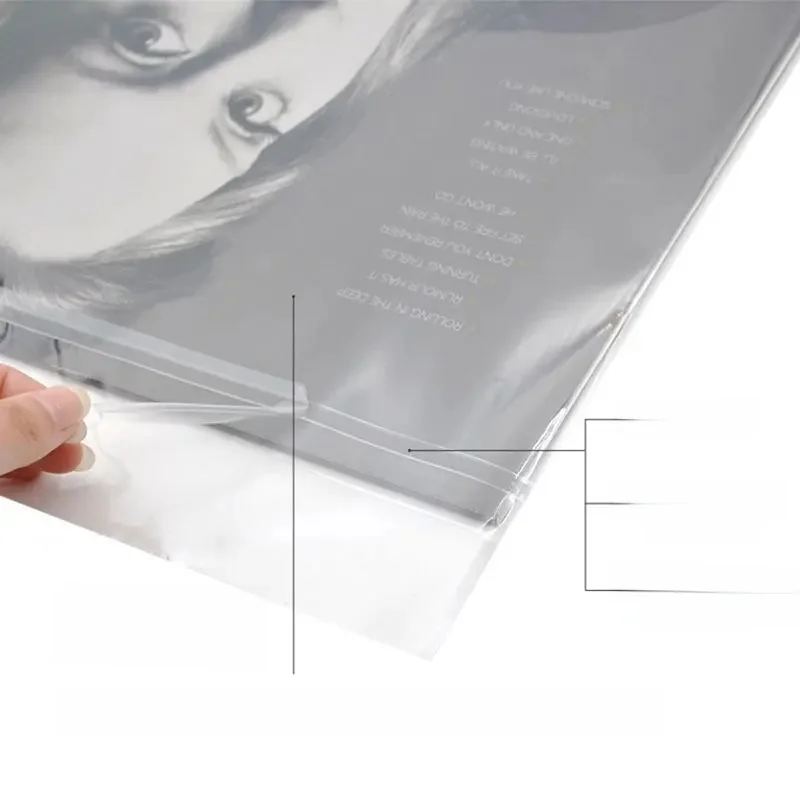 LEcocktail-Juste de protection de disque en gel OPP, sac auto-adhésif, lecteur vinyle, coloré, LP, 12 ", 32.3cm x 32cm, 50 pièces