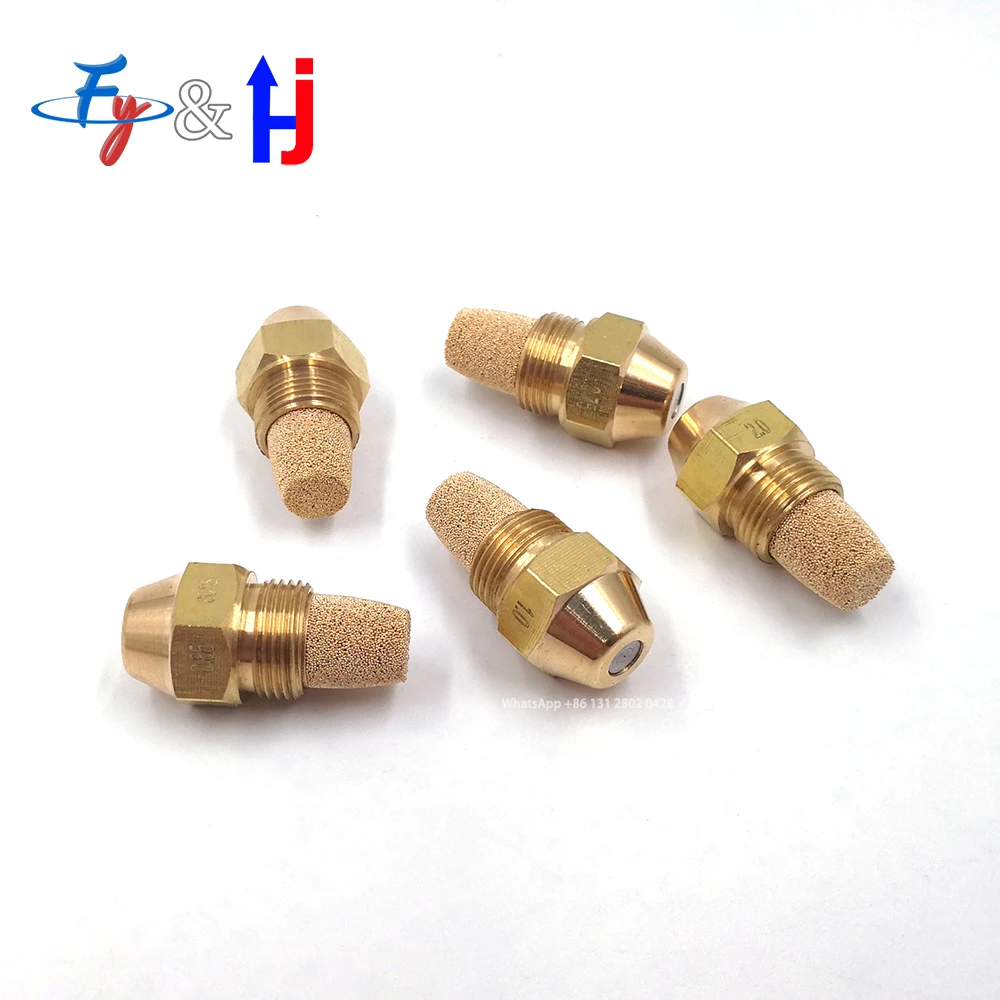 Brass Fuel Oil Nozzle, Solid Spray, Diesel Burner Injection, Combustion Jet, Boiler Heater, 0.3-6.0 USgal/H, 60 Degree 9/16\