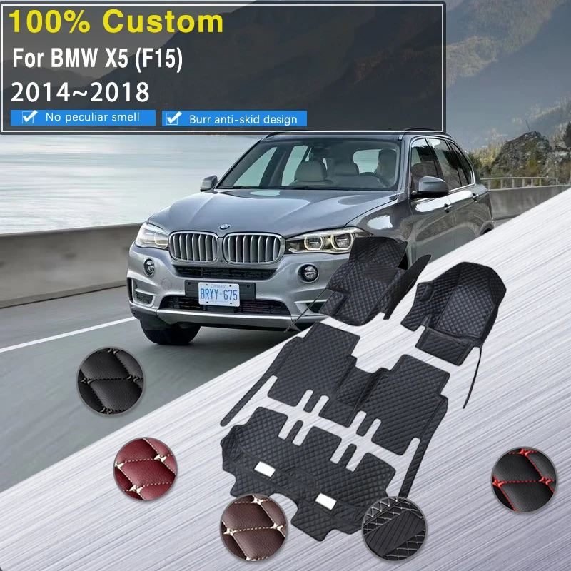 

Car Floor Mats For BMW X5 F15 MK3 2014~2018 7seat Waterproof Protective Pads Floor Mats Car Mats Full Set Coche Car Accessories