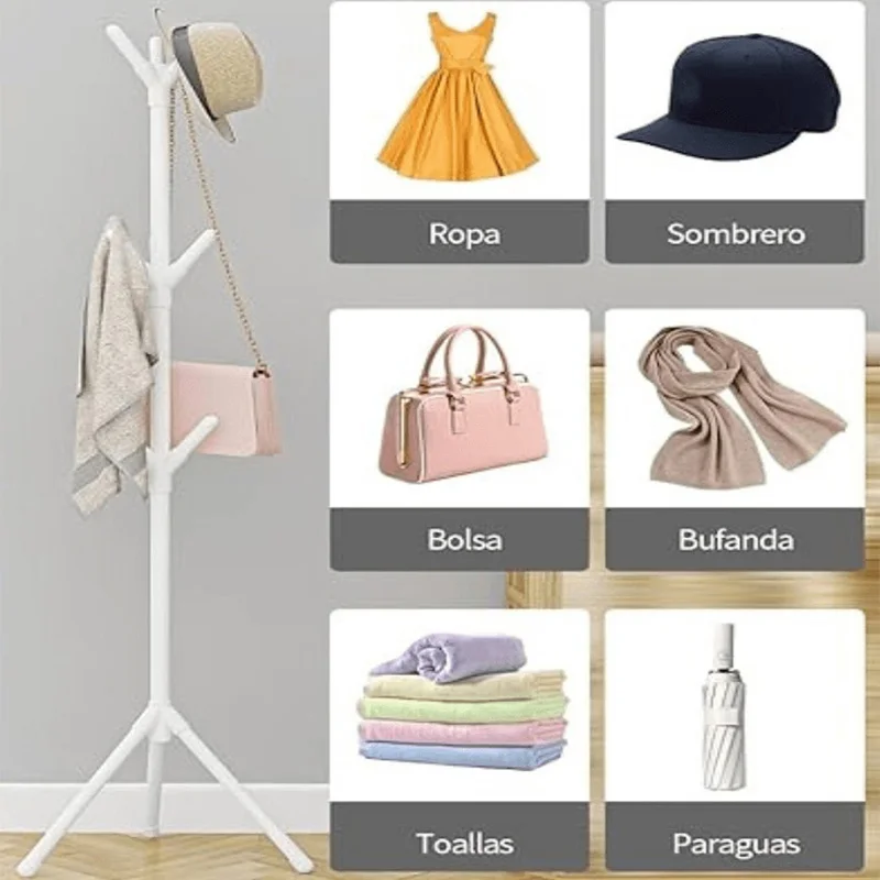 رف معطف قائم على الأرض من Taoduomi Sc12 منظمات معدنية قابلة للإزالة