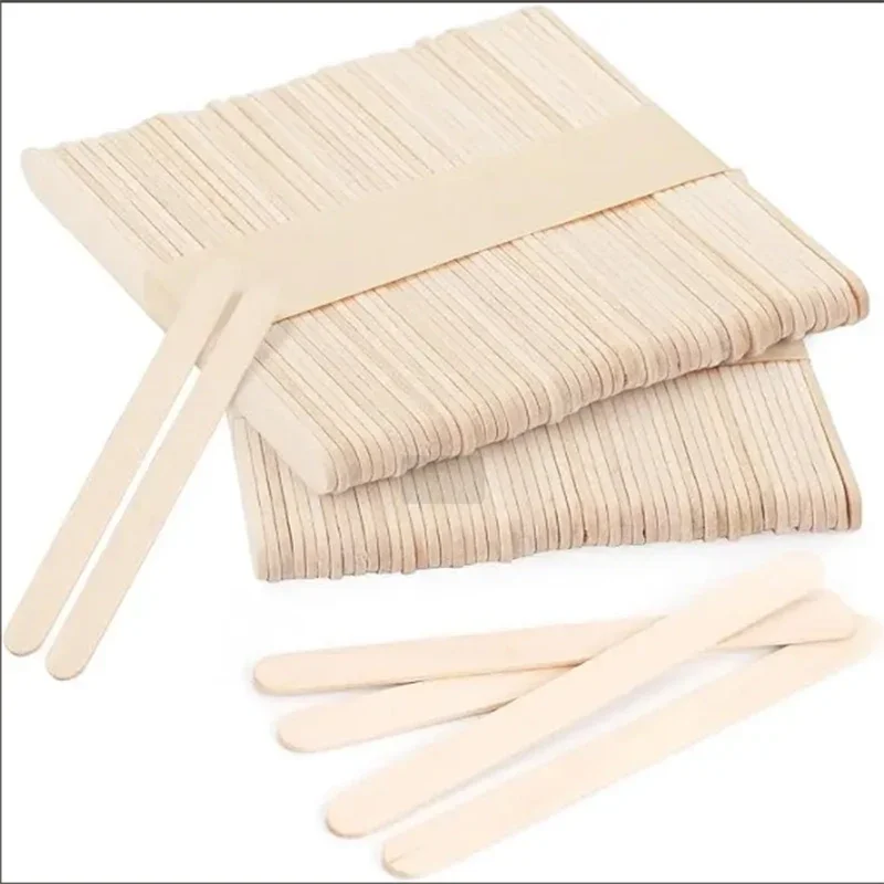 Bâtons de crème glacée en bois naturel, accessoires Popsicle, longueur 100 cm, artisanat, 11.4 pièces, ensemble