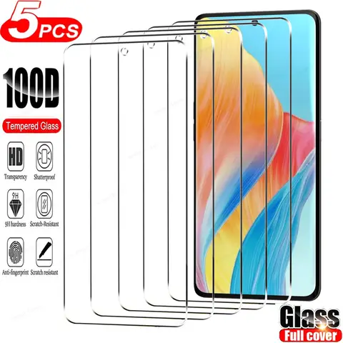 5PCS Tempered Glass For OPPO A98 A94 A78 A74 A54S A38 A17 Find X5 X3 Lite Screen Protecte For OPPO Reno 8 7 Pro plus Lite Glass