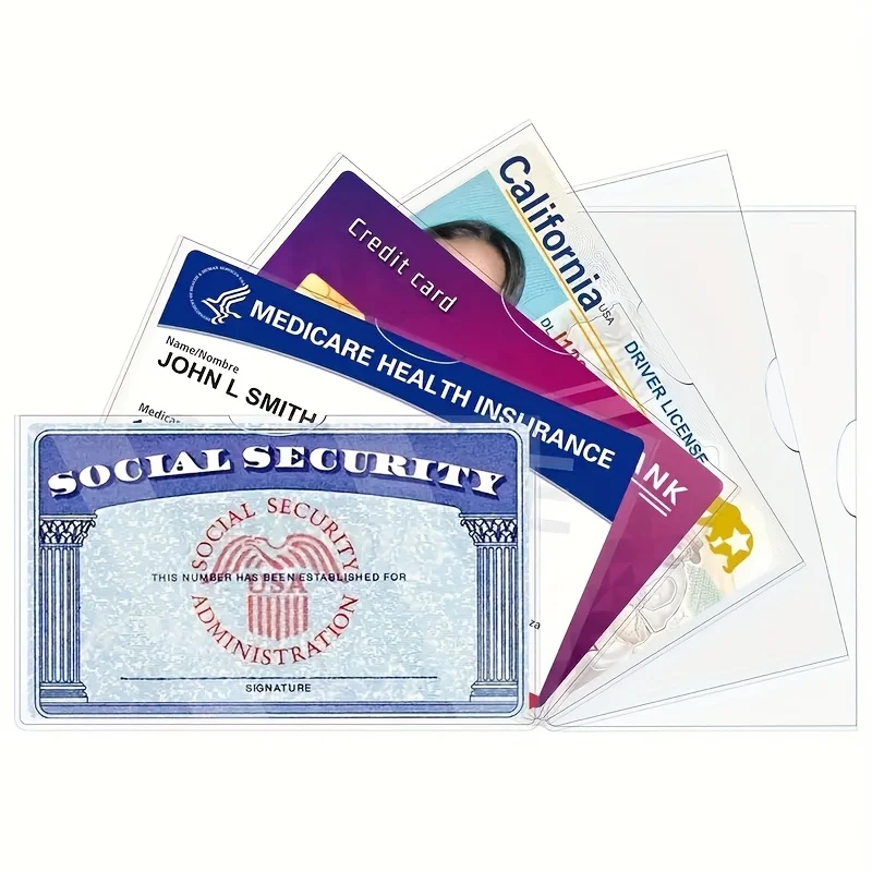 10 Pack Protective Card Sleeves – Bulk Set for Convenient Card Organization & Storage (Trading Cards, ID Badges, Access Cards)