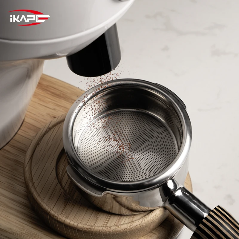 IKAPE Precision High Extraction Coffee Filter Basket -Matrix, Stainless Steel Espresso Filter Basket for Bottomless Portafilter
