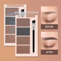 Four-color eyebrow powder, natural three-dimensional eyebrow powder shadow, long-lasting, sweat-proof, non-smudging, daily