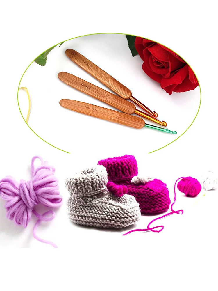 Рисунок 2 - набор крючков с бамбуковой ручкой и цветной головкой