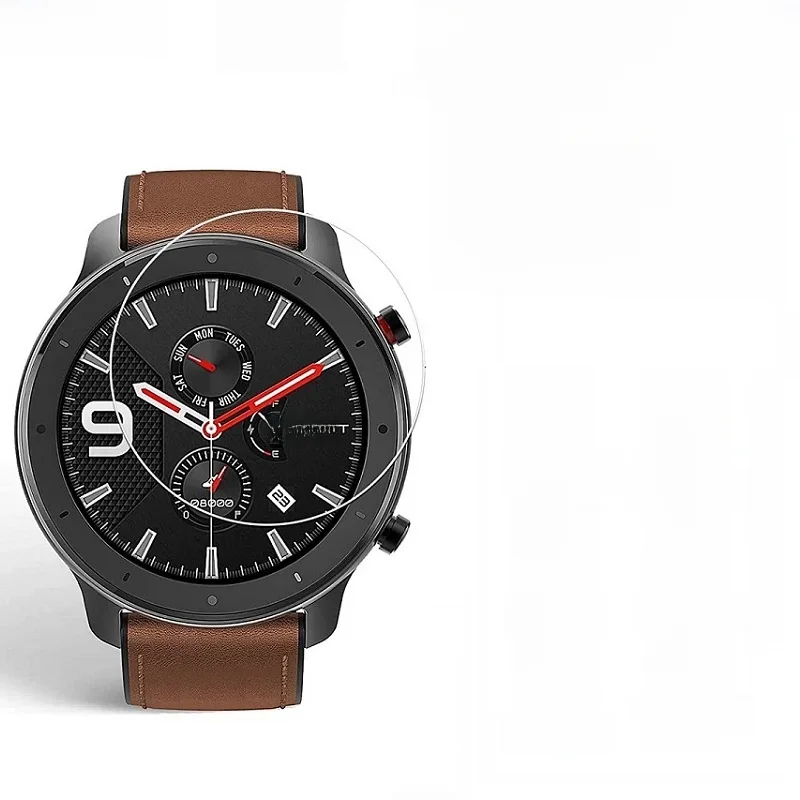 100 SZTUK Ochraniaczy na Ekran Średnica 43mm 42mm 41mm 38mm 37mm 36mm 35mm 34mm Okrągłe Szkło Hartowane Folia Ochronna do Smartwatcha — zdjęcie produktu 7