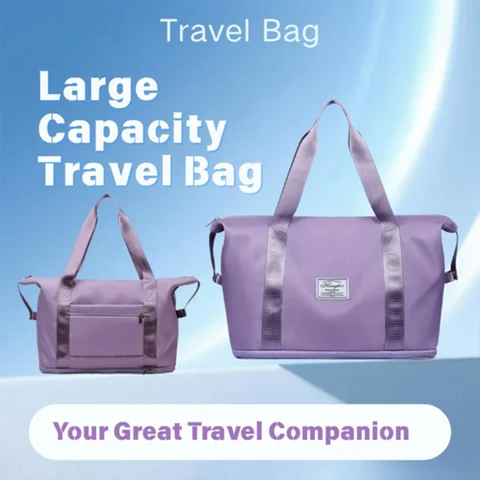 Extendable Women's Large Capacity Storage Luggage Handbag Multi-functional Foldable Gym Bag Sports Travel Bag Hand bag