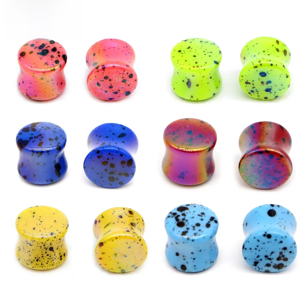 Para nowych akrylowych zatyczek do uszu tunele piercing ekspander nosze do uszu 4-20mm wskaźniki uszu tunele do uszu zatyczki do kolczyków biżuteria do ciała — zdjęcie 2