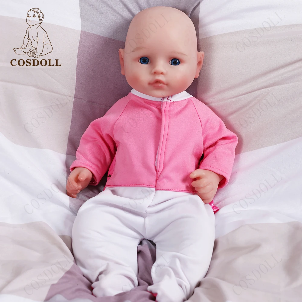 COSDOLL 42cm 2.1kg Full Body Silicone Reborn Dolls Eyes Opened Bebe Reborn Realistic Baby Doll Toy with Clothes Birthday Gift