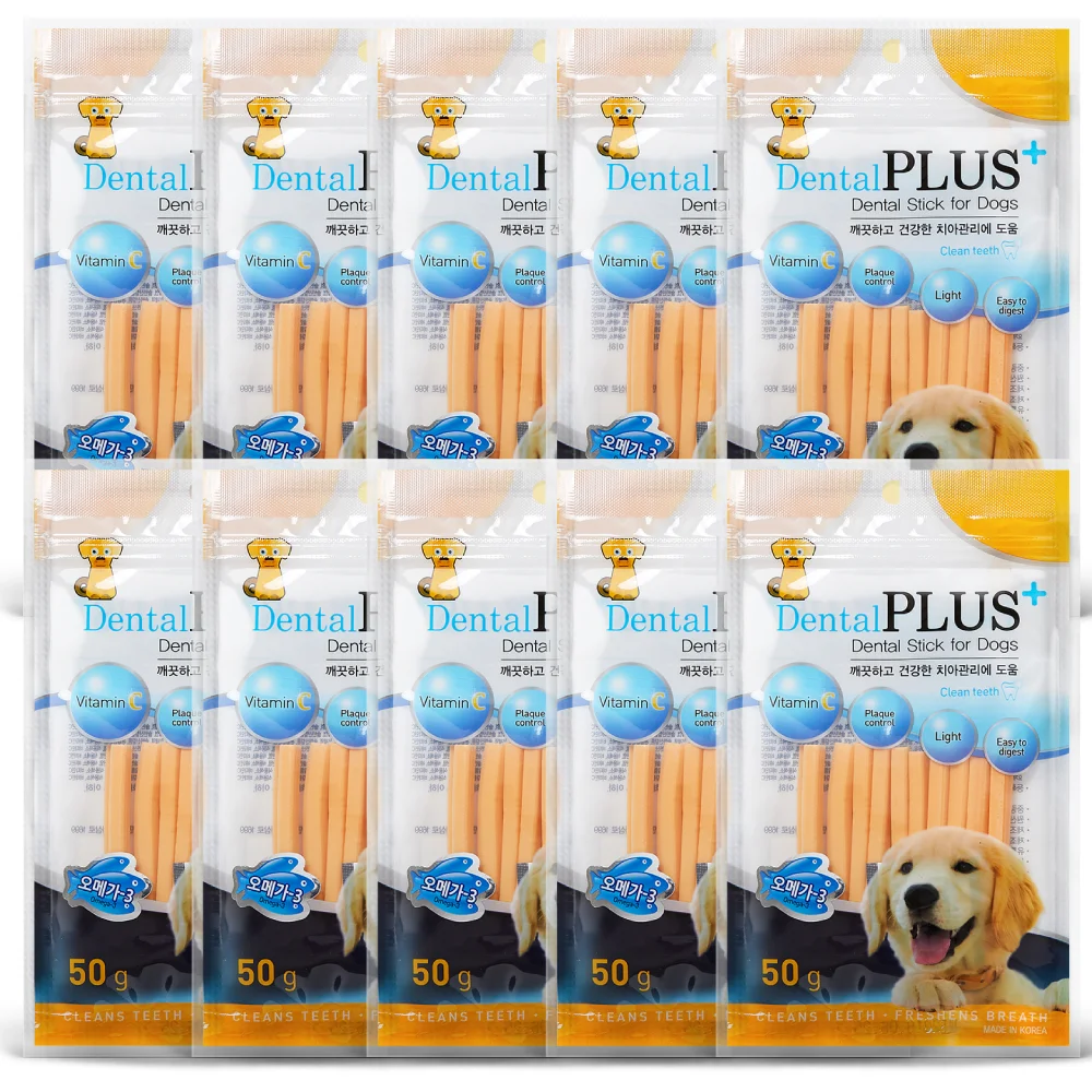 Dental Plus dog dog snack dentalgum dog gum omegae 3 50g x 10 bundles