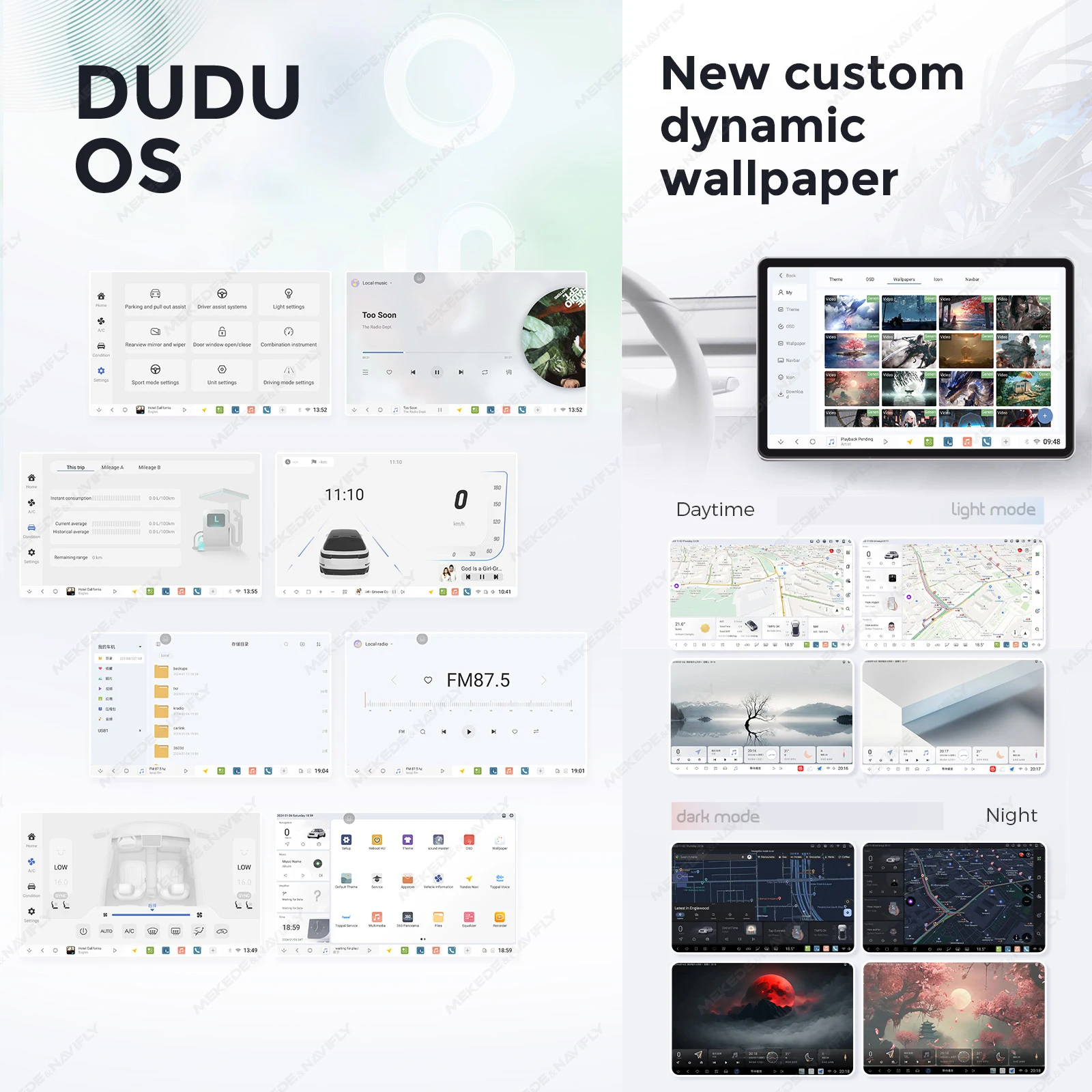 DUDUAUTO أندرويد العالمي Carplay الوسائط المتعددة راديو السيارة واي فاي DSP لولكومز VW مقعد فيات فولفو تويوتا نيسان نظام تحديد المواقع نافي الصوت #6