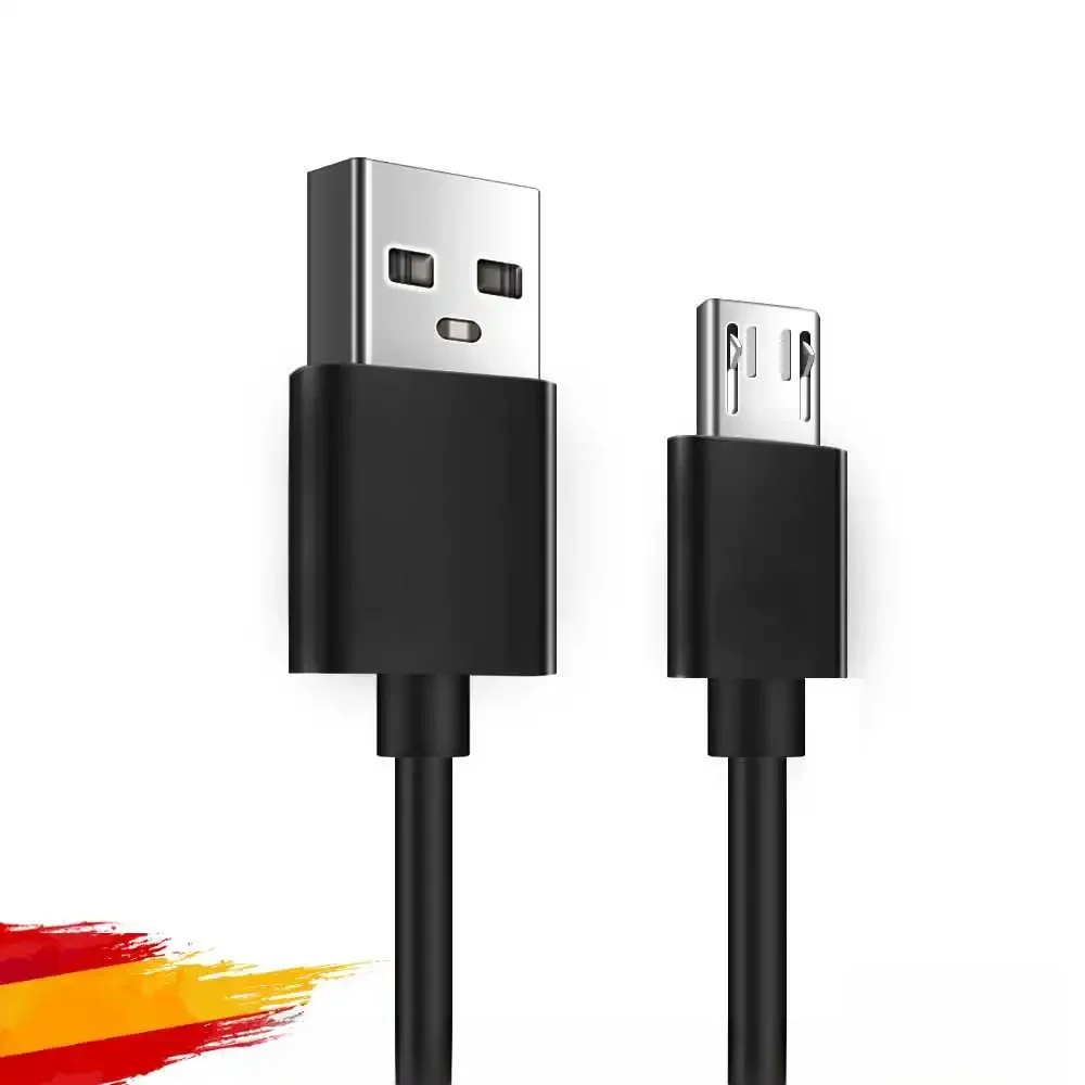 Micro usb b 2.0 para usb tipo a 18cm cabo de carregamento preto para smartphones comprimidos