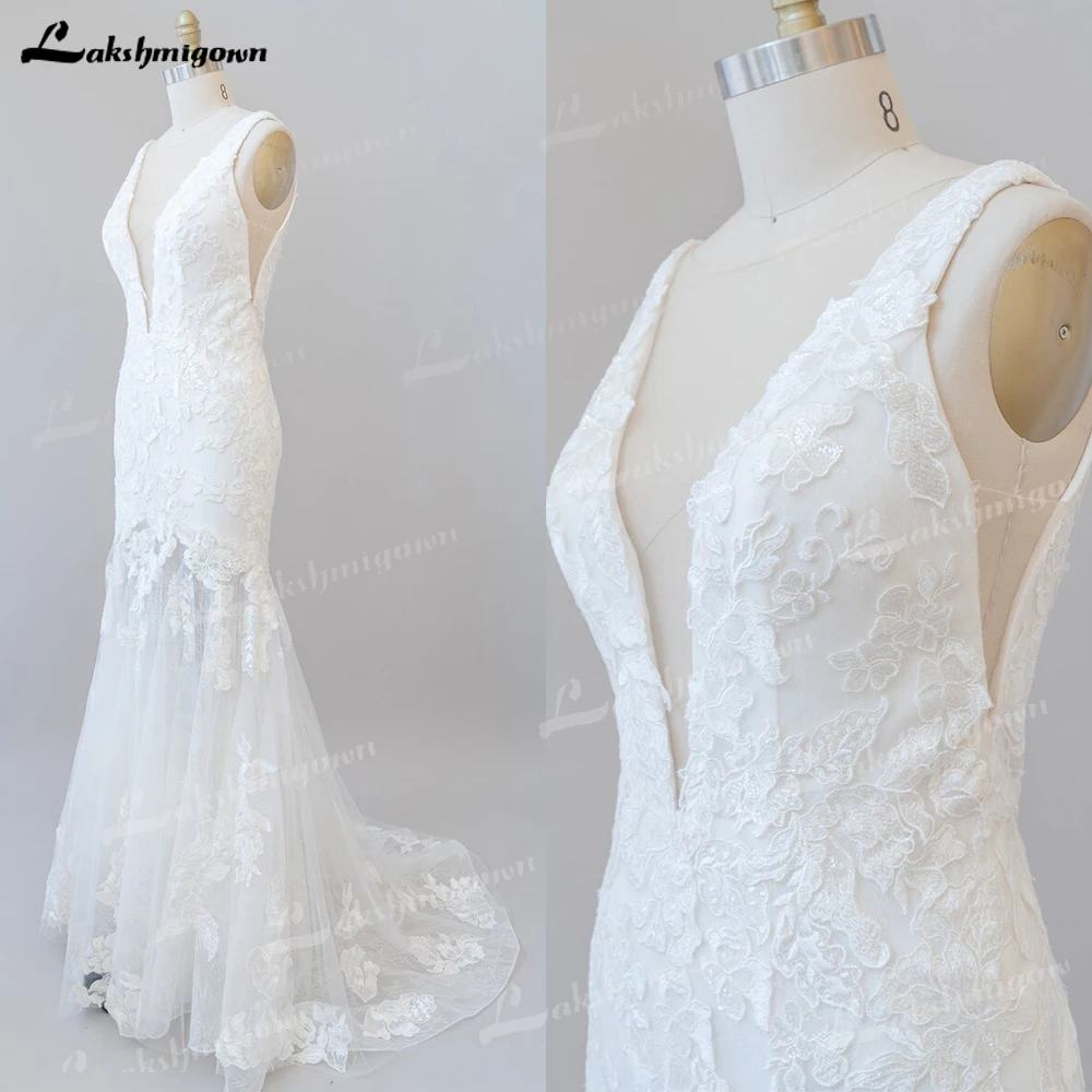 Vestidos de casamento da sereia bonita querida zíper voltar laço embelezado cintas tule feito sob encomenda vestidos elegantes para mujer