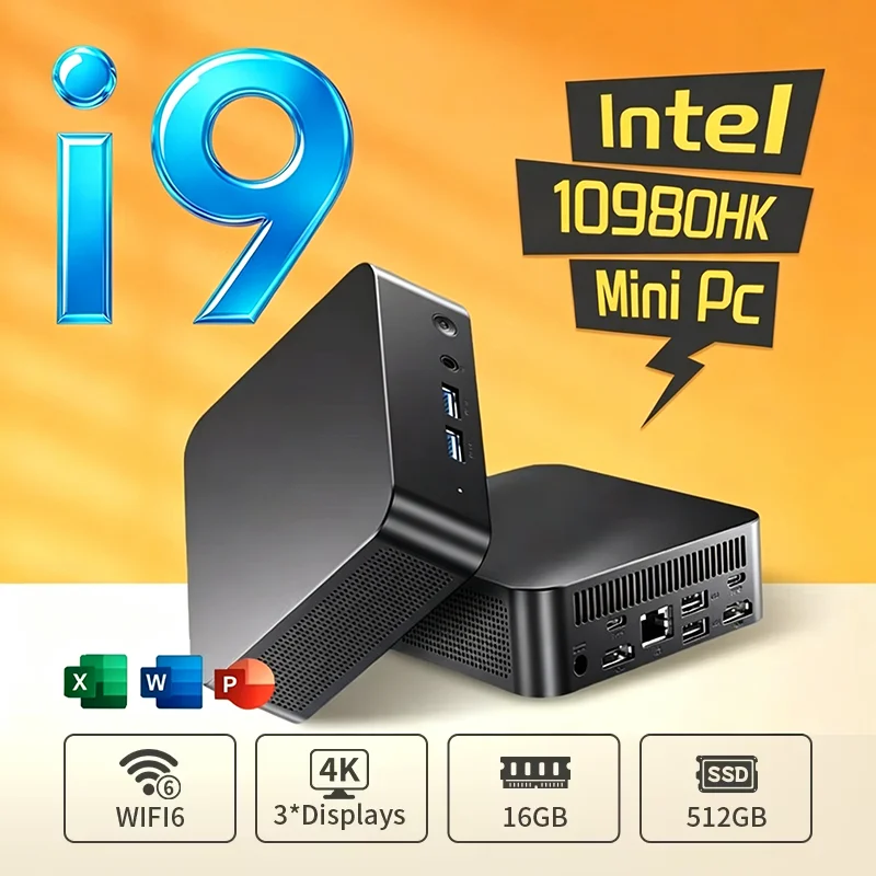 2026 NIEUWE Windows 11 Pro Mini Gaming PC Intel Core I9 10980HK/core I3 6100U 16GB DDR4 1/2TB SSD PC Windows 11 UHD Graphics Pocket PC 4K HD