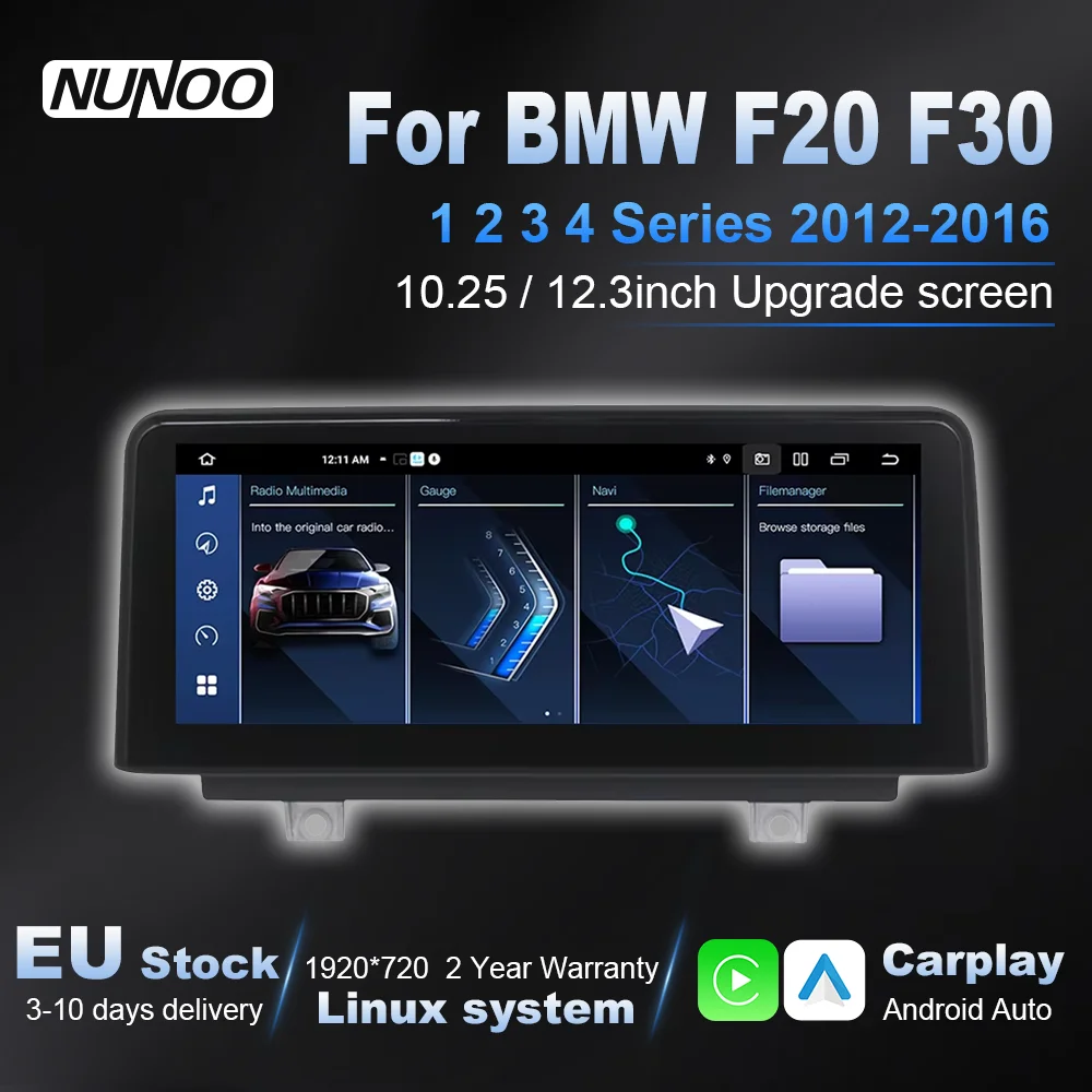 1920*720 Kabelloses Carplay Touchscreen für BMW 1 2 3 4 Serie F20 F21 F22 F23 F30 F31 F34 F35 F32 F33 F36 Multimedia Android Auto Radio Player