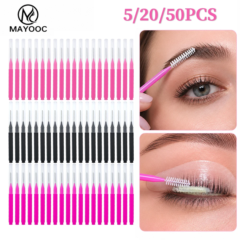 Brow Lamination Kit - 5/10/50PCS Escova Descartável Mini para Sobrancelhas,
