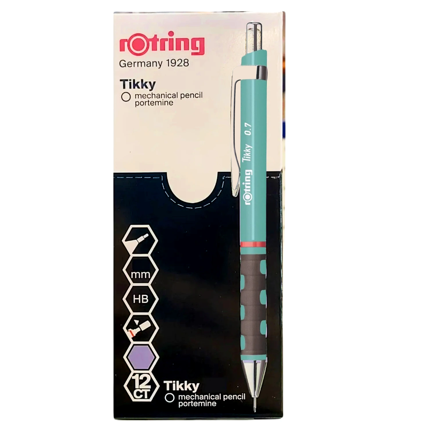 Rotring Tikky Mechanische Potloodset, Hb 0.7 Mm, Een Pakket Inclusief 12 Eaces (3 Optionele Kleuren)