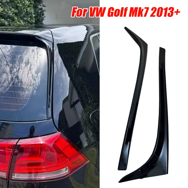 Black Painted Car Rear Spoiler Side Wing Lip Window trim For Volkswagen Accessories VW Golf 7 MK7 Standard 2014-2018