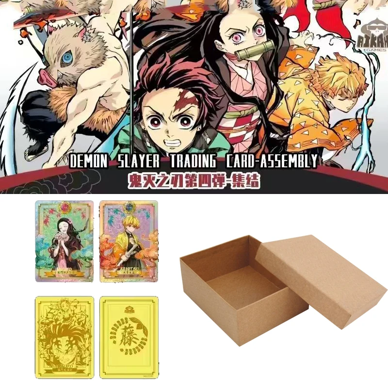 Wholesales Demon Slayer Collection Cards Demon Slayer Trading Card Assembly Aikaho Ds-04 Muster Booster Box Table Playing  Cards